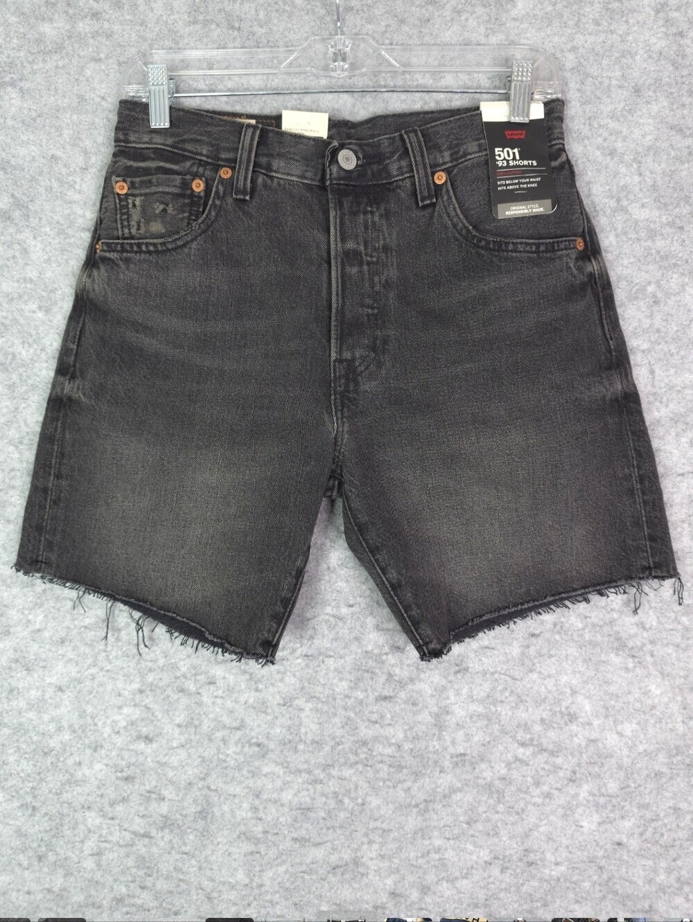 Levi's 501 '93 Cuttoff Denim Shorts Black Wash 29X7